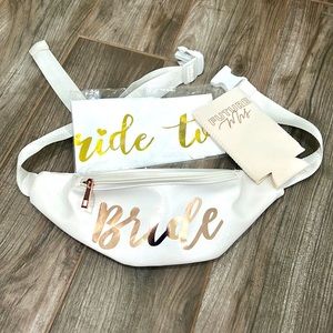 Bride to be Fanny pack, coozie, bride to be sash